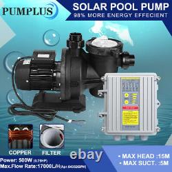 Off-grid Solar Inground Swimming Pool Water Pump Filter MPPT+Solar Charger Panel