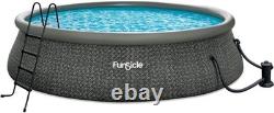 Outdoor Above Ground Swimming Pool Set with Filter Pump 14x48