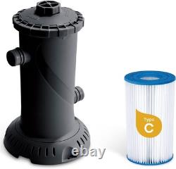 Outdoor Above Ground Swimming Pool Set with Filter Pump 14x48