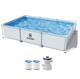 Outdoor Pool Rectangular Frame Above Ground Swimming Pool 10ft. X 6.8ft. X 26in
