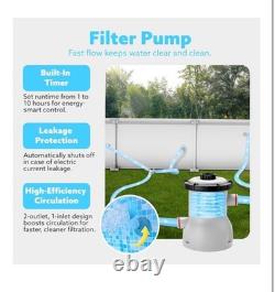 Outdoor Pool Rectangular Frame Above Ground Swimming Pool 10ft. X 6.8ft. X 26in