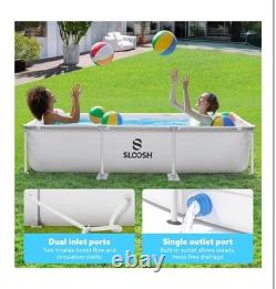Outdoor Pool Rectangular Frame Above Ground Swimming Pool 10ft. X 6.8ft. X 26in