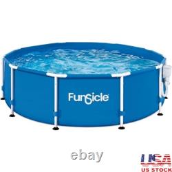 Outdoor Round Above Ground Swimming Pool Set With Skimmer Filter Pump 5 Person New