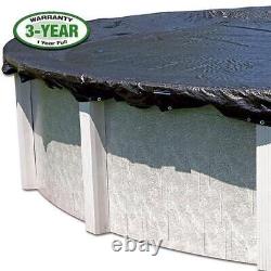 Oval Fine Mesh Above Ground Winter Pool Cover, 3-Year Warranty In The Swim