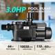 Palicy 3.0hp In/above Ground Swimming Pool Sand Filter Pump Motor Strainer Us