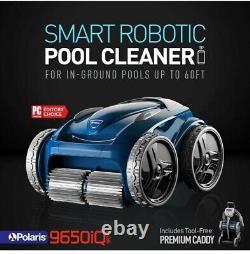 Polaris F9650IQ Sport 4WD Wi-Fi Robotic Inground Swimming Pool Cleaner with Caddy