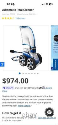 Polaris Vac-Sweep P3900 Sport Pressure Pool Cleaner for In-Ground Pools