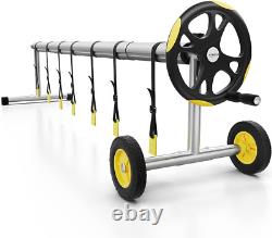 Pool Cover Reel Set Pool Solar Cover Reel for Inground Swimming Pool, Aluminum S