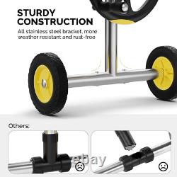 Pool Cover Reel Set Pool Solar Cover Reel for Inground Swimming Pool, Aluminum S