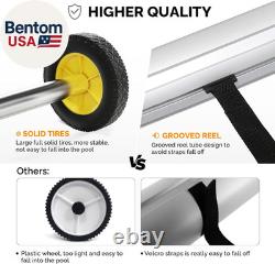 Pool Cover Reel Set Pool Solar Cover Reel for Inground Swimming Pool, Aluminum S