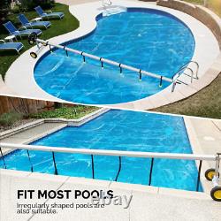 Pool Cover Reel Set Pool Solar Cover Reel for Inground Swimming Pool, Aluminum S