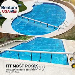 Pool Cover Reel Set Pool Solar Cover Reel for Inground Swimming Pool, Aluminum S