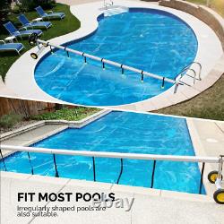 Pool Cover Reel Set Pool Solar Cover Reel for Inground Swimming Pool, Aluminum S