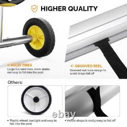 Pool Cover Reel Set Solar Cover Reel for Inground Swimming Pool Aluminum