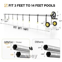 Pool Cover Reel Set Solar Cover Reel for Inground Swimming Pool Aluminum