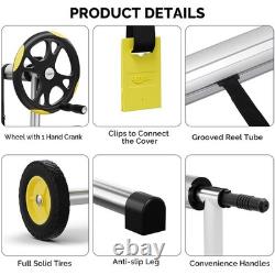 Pool Cover Reel Set Solar Cover Reel for Inground Swimming Pool Aluminum