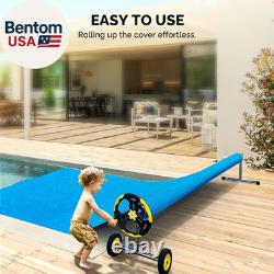 Pool Cover Reel Set Solar Pool Cover Reel for Inground Swimming Pool, Aluminum S