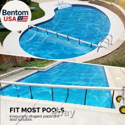 Pool Cover Reel Set Solar Pool Cover Reel for Inground Swimming Pool, Aluminum S