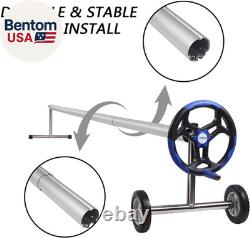 Pool Cover Set 18 FT Solar Cover for Inground/Outdoor Swimming Pool, Well Made A