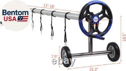 Pool Cover Set 18 FT Solar Cover for Inground/Outdoor Swimming Pool, Well Made A