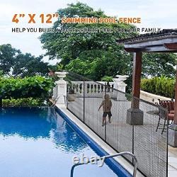 Pool Fence 4 x 12-Feet Swimming Pool Fences for In Ground Pools, Outdoor Pool