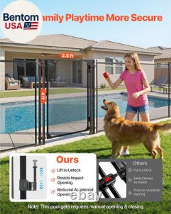 Pool Fence Gate, 4 X 2.5 Ft Inground Swimming Pool Fences Gate, Outdoor Security