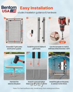 Pool Fence Gate, 4 X 2.5 Ft Inground Swimming Pool Fences Gate, Outdoor Security