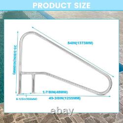 Pool Handrail Grab Rail, Swimming Pool Bend Handle Stair Rail for Inground Pool