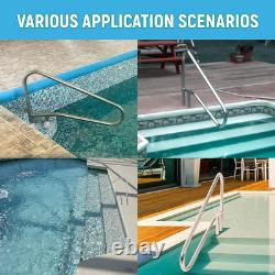 Pool Handrail Grab Rail, Swimming Pool Bend Handle Stair Rail for Inground Pool