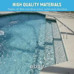 Pool Handrail Grab Rail, Swimming Pool Bend Handle Stair Rail for Inground Pool