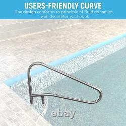 Pool Handrail Grab Rail, Swimming Pool Bend Handle Stair Rail for Inground Pool