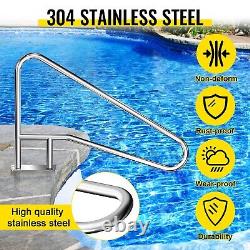 Pool Handrail Swimming 55''x32'' Stainless Steel Inground Stair Grab Hand Rail