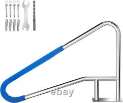 Pool Handrail Swimming, 55 x32 Stainless Steel Perfect Handle Swimming Pool Stair