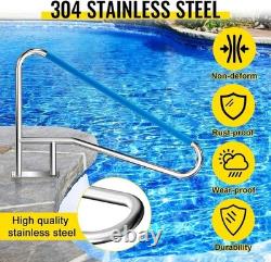 Pool Handrail Swimming, 55 x32 Stainless Steel Perfect Handle Swimming Pool Stair
