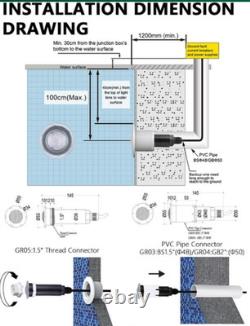 Pool LED Light Replacement For Globrite 12V 1.5 Color LED Light 100FT Cord