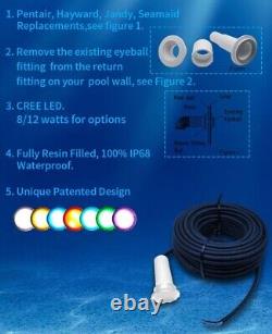 Pool Light Nicheless 12 Watt Color Led In Ground Swimming Pool And Hot Tub Spa