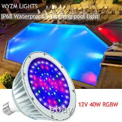 Pool Light Spa Light LED Light 12V 40w Silver Fixture for Inground Swimming Pool