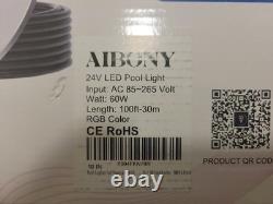 Pool Lights for Inground Pool 60W 10 Inch Color Changing LED Inground Pool Light