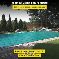 Pool Safety Cover 20X40 FT WithCenter Step Rectangular Brass Evaporation Outdoor