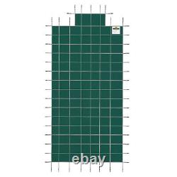 Pool Safety Cover 20X40 FT WithCenter Step Rectangular Brass Evaporation Outdoor