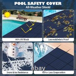 Pool Safety Cover Fits For 16x32ft Rectangle Inground Pools Safety Pool Cover