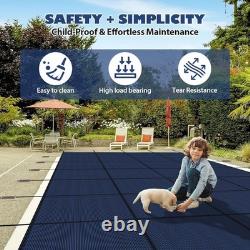 Pool Safety Cover Fits For 16x32ft Rectangle Inground Pools Safety Pool Cover