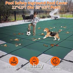 Pool Safety Cover Rectangular Inground Swimming Pool Winter Pool Cover withAnchors
