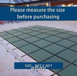 Pool Safety Cover, Swimming Pool Cover, In ground Pool Safety Cover 18' X 36