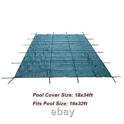 Pool Safety Cover for Pools, Inground Mesh Pool Cover for Rectangle Swimming Pool