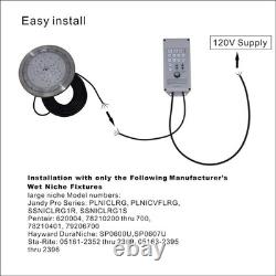 Poolexa 10 Inground Swimming Pool Light Multicolor LED +Controller +Cable