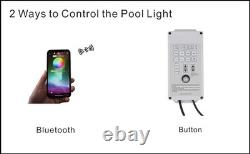 Poolexa 10 Inground Swimming Pool Light Multicolor LED +Controller +Cable