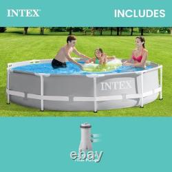 Prism Frame 10Ft X 30In above Ground Swimming Pool Set With Pump Filter