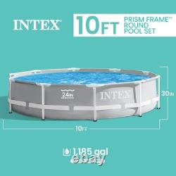 Prism Frame 10Ft X 30In above Ground Swimming Pool Set With Pump Filter