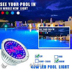 RGBW LED Pool Light 12/120V Inground Swimming Pool Splash Lamps Waterproof IP65